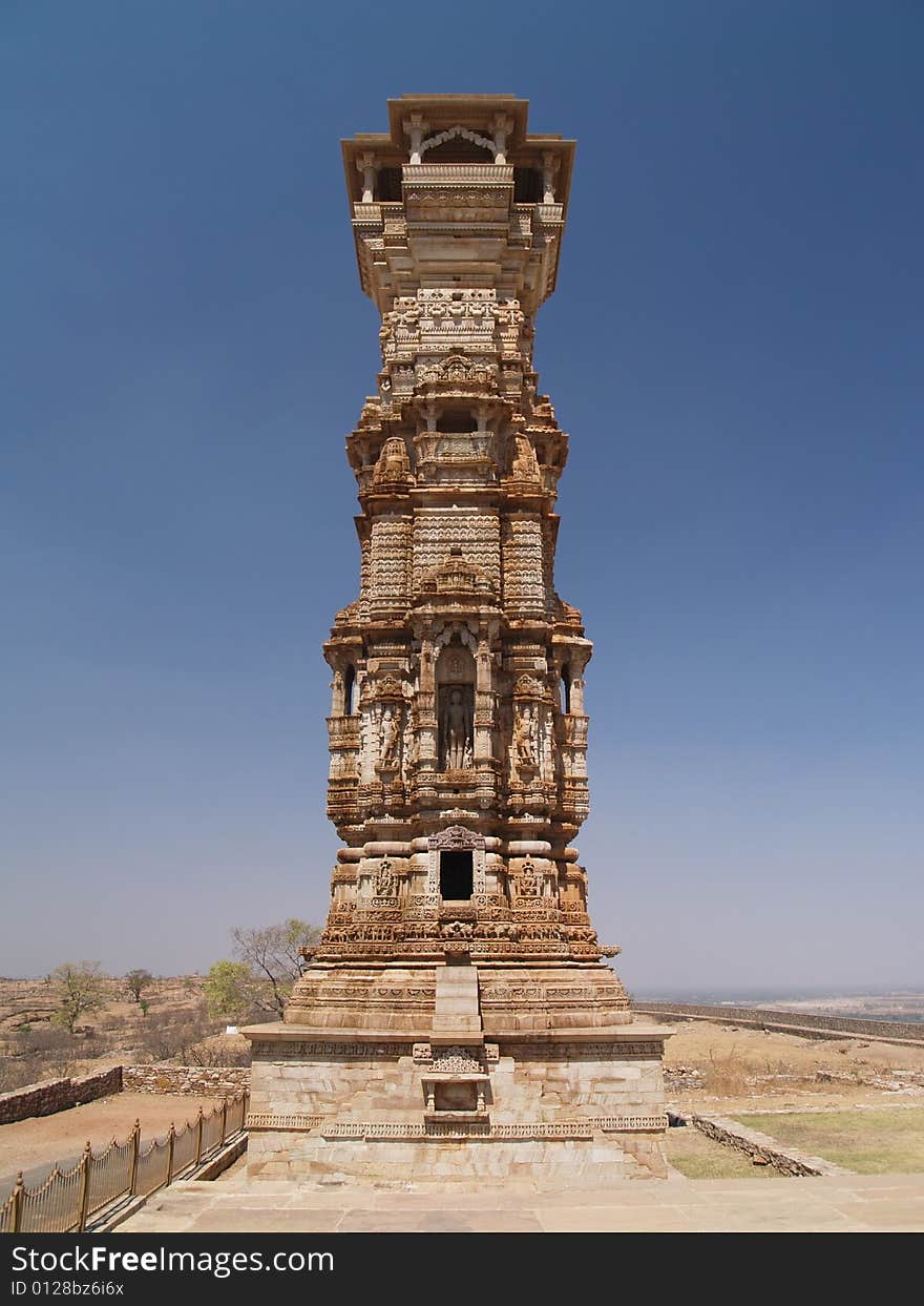 Chittorgarh citadel ruins in Rajasthan, India