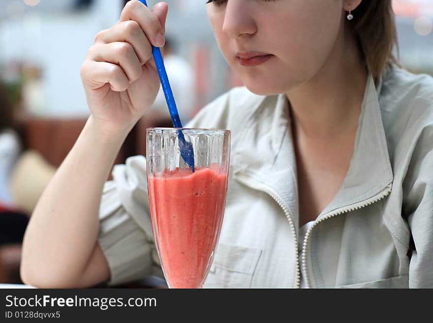 Girl In Bistro