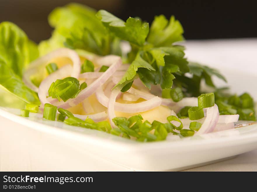 Herring With Potatoes, Onion And Parsley