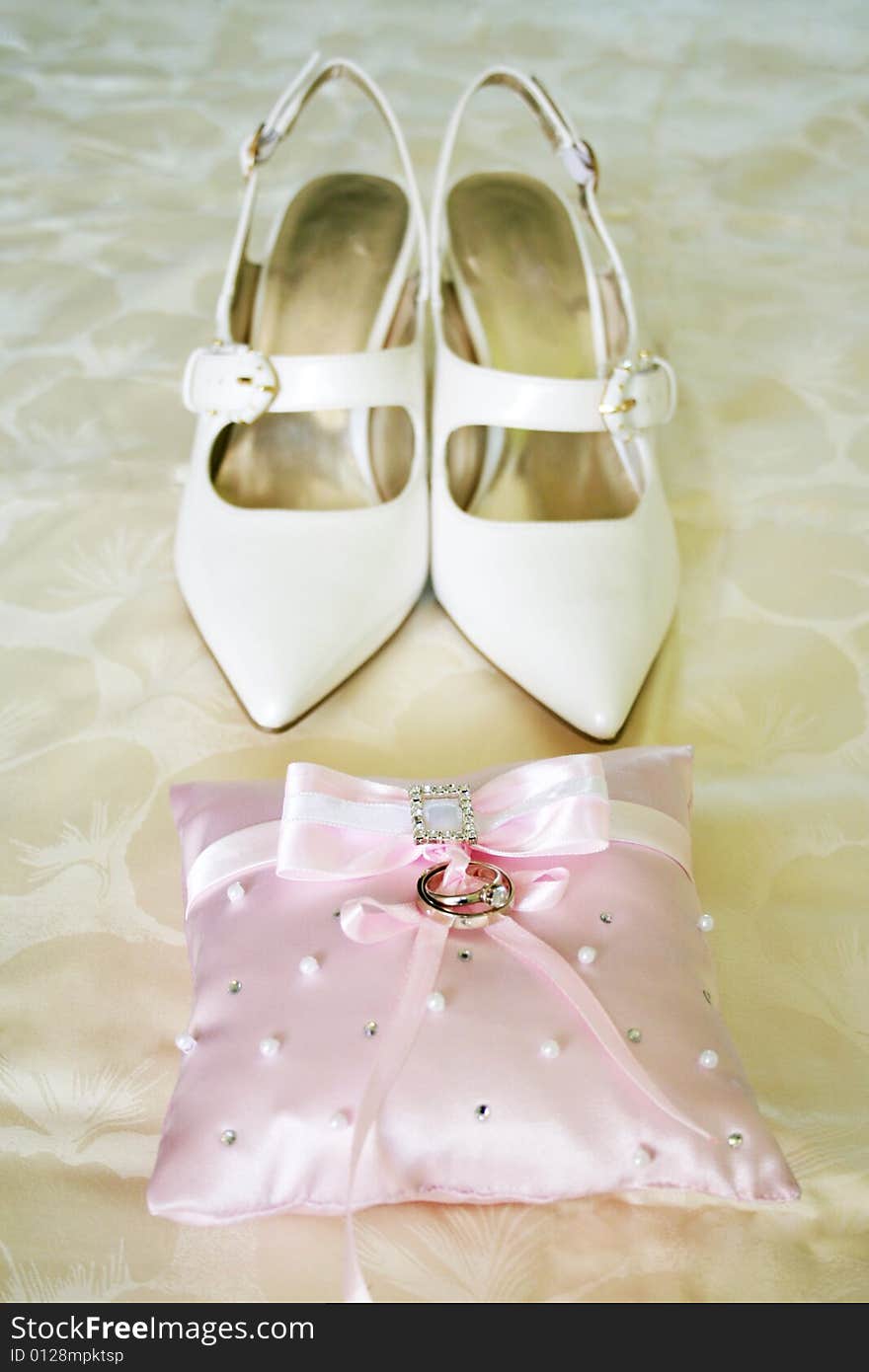 Wedding rings and shoes