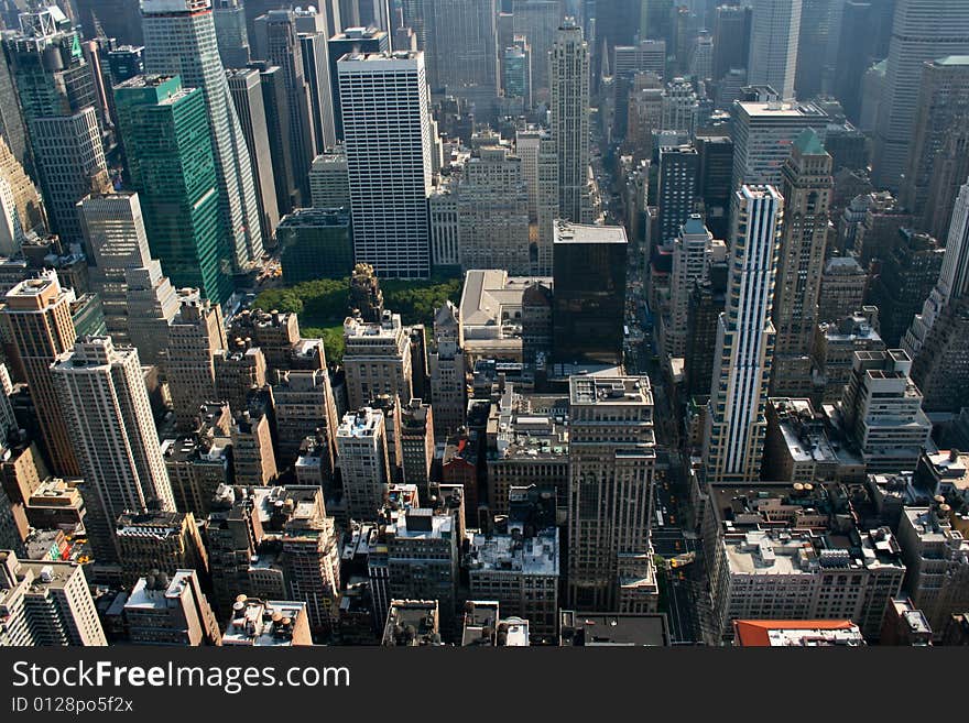 A view on Manhattan from the Empire State building