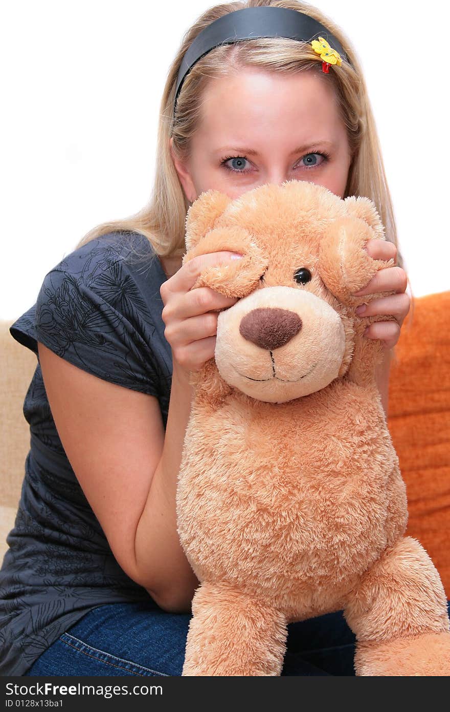 Blonde With Teddy