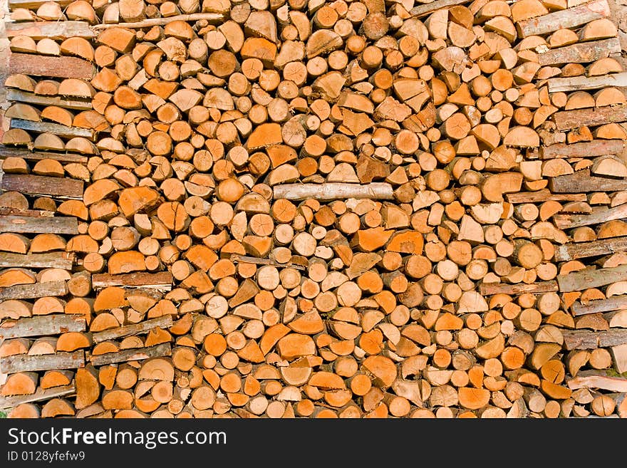 Big pile of fire wood