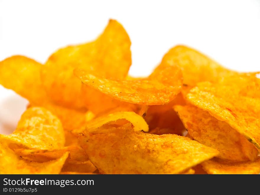 Fresh Potato Chips With Red Pepper