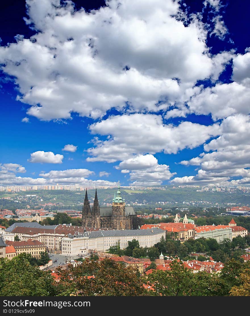 The Aerial View Of Prague