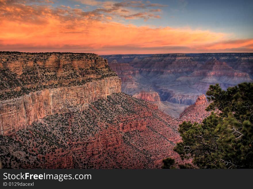 Sunset at grand canyon