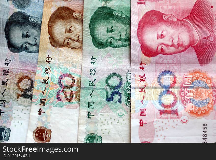 Chinese banknotes and coins