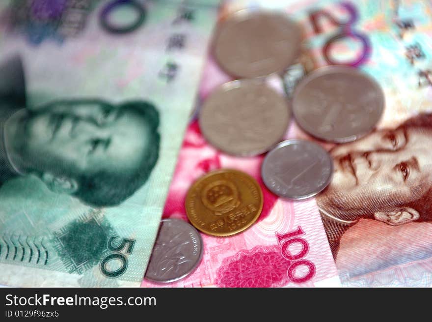 Chinese banknotes and coins