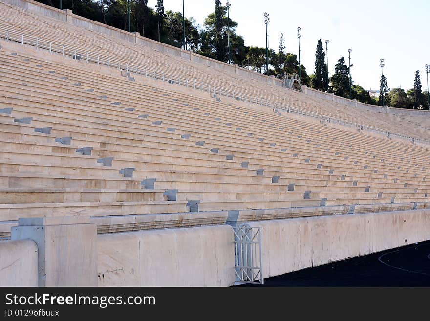 View of Kalimarmaro olympic stadium in Athens-Greece