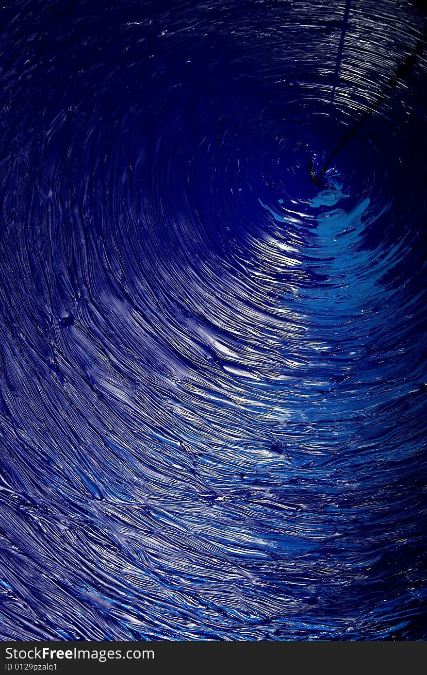 Blue dye swirling