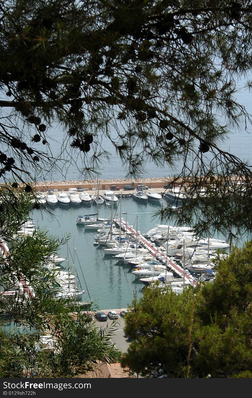 Typical mediterranean marina