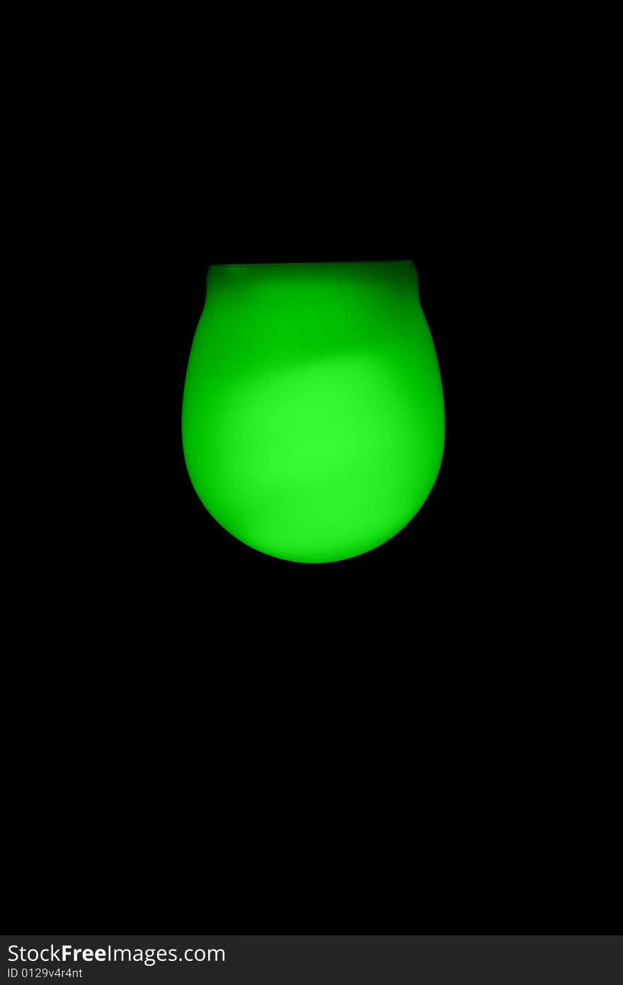 Green energy fluorescent light glowing. Green energy fluorescent light glowing