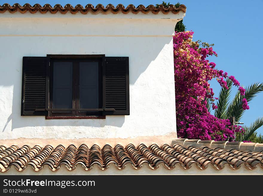 Window as a detail of typical mediterrenean house