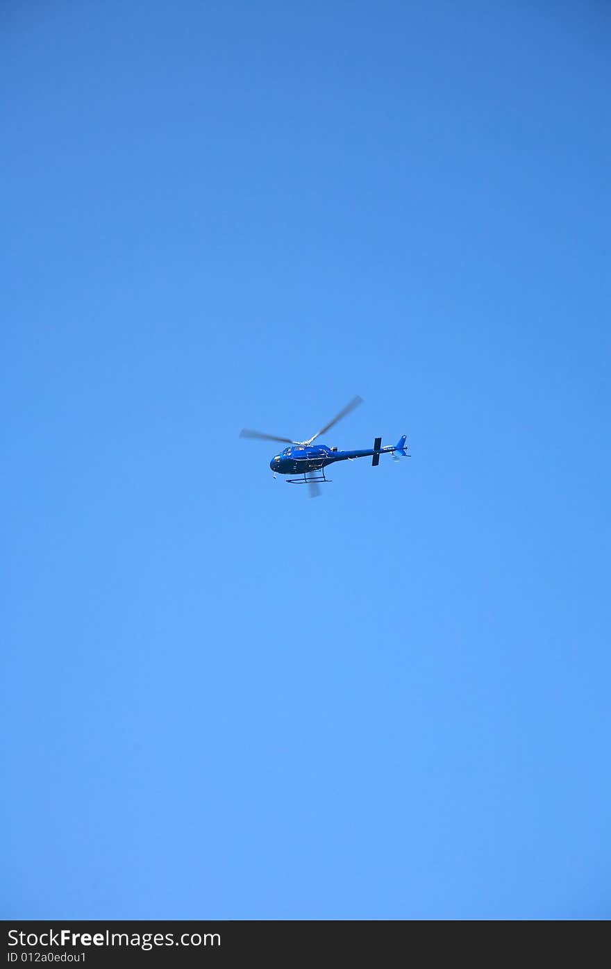 Blue helicopter