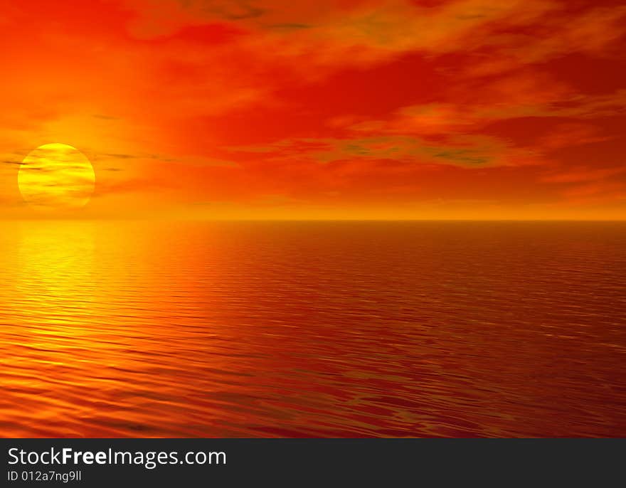 Orange suset. Nice background for designers. Orange suset. Nice background for designers