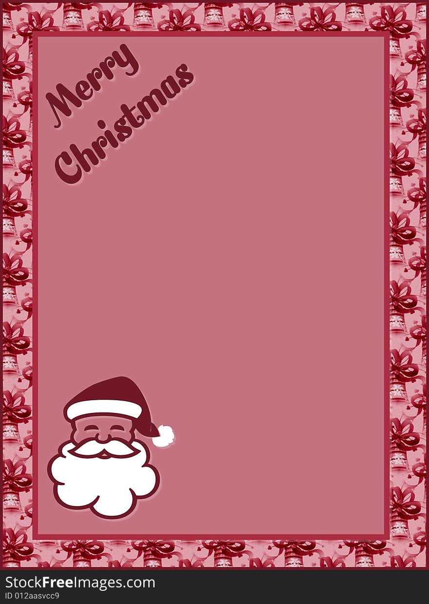 Card with illustration and Merry Christmas. Card with illustration and Merry Christmas