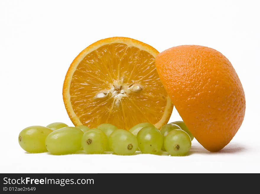 Orange And Grapes