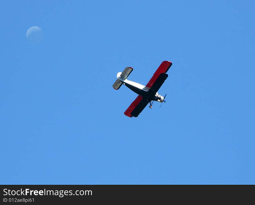 Small Aircraft at the blue sky