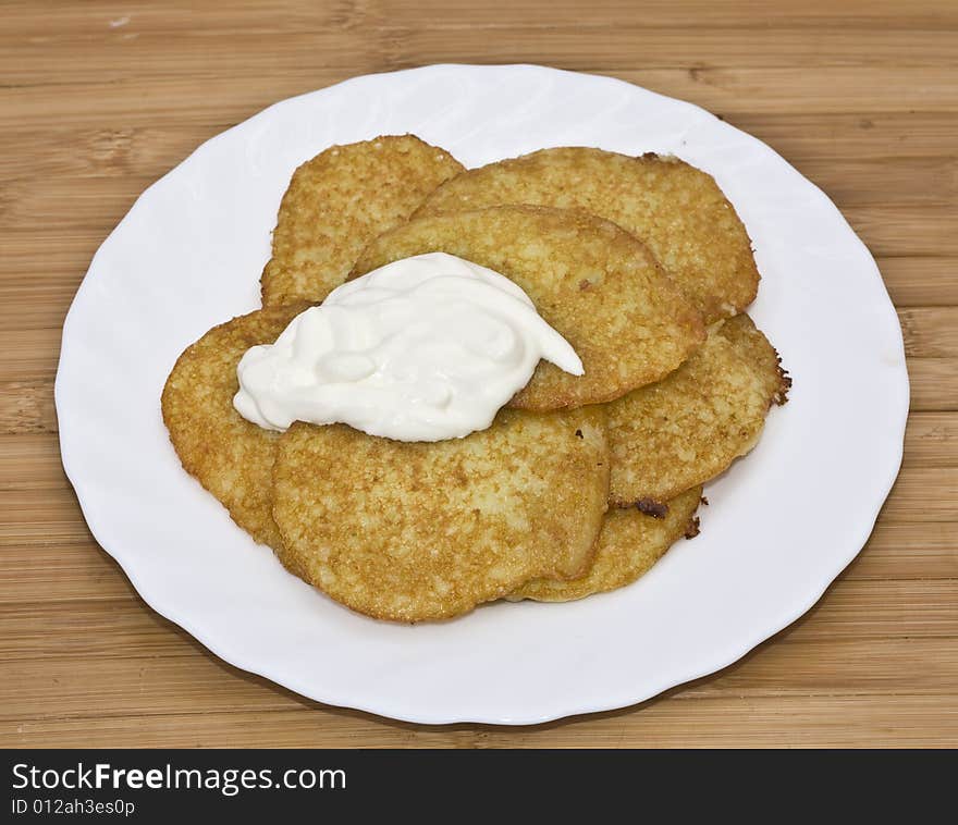 Traditional delicious potato pancakes