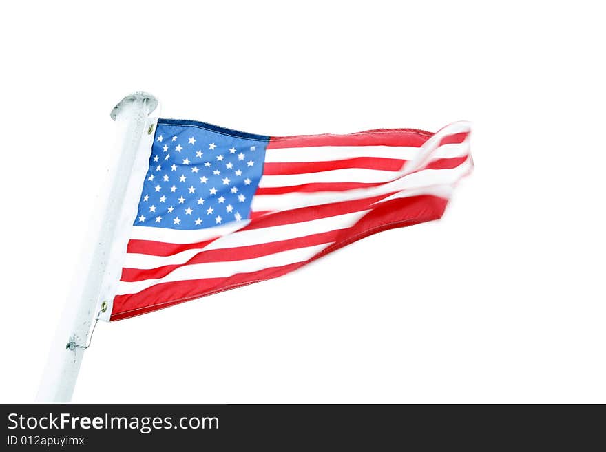 American flag flying in air. American flag flying in air