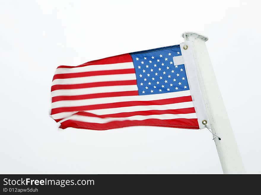 American flag flying in air. American flag flying in air