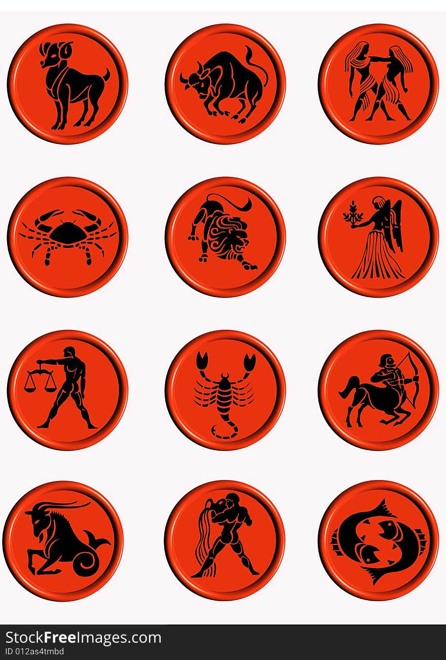 Buttons Zodiac