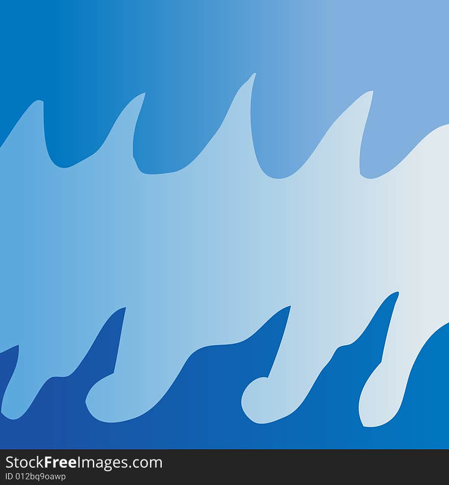 A fully scalable vector illustration of abstract blue waves. A fully scalable vector illustration of abstract blue waves.