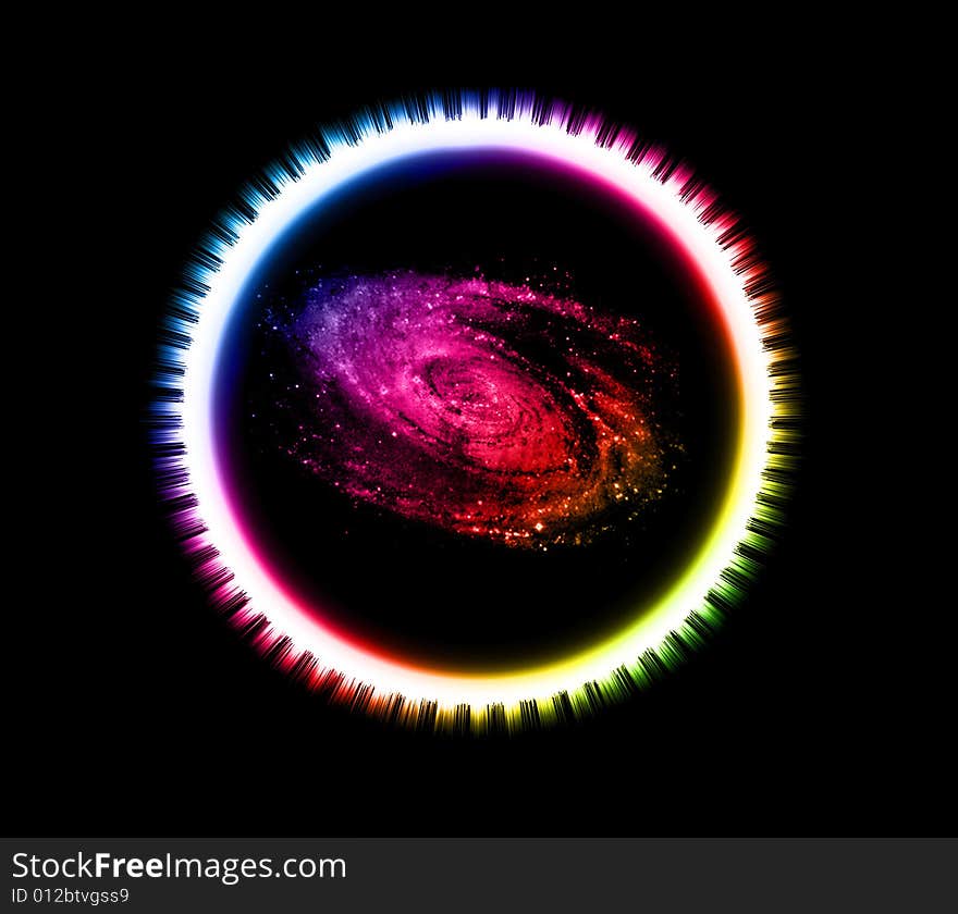 Abstract Rainbow Circle And Nebula