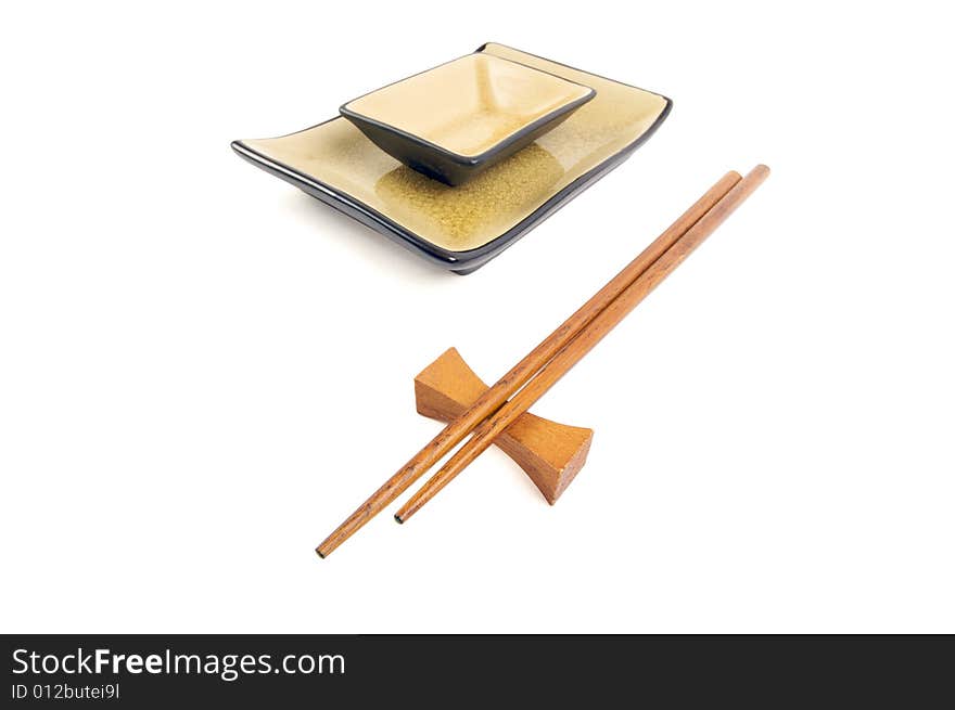 Abstract Chopsticks and Bowls