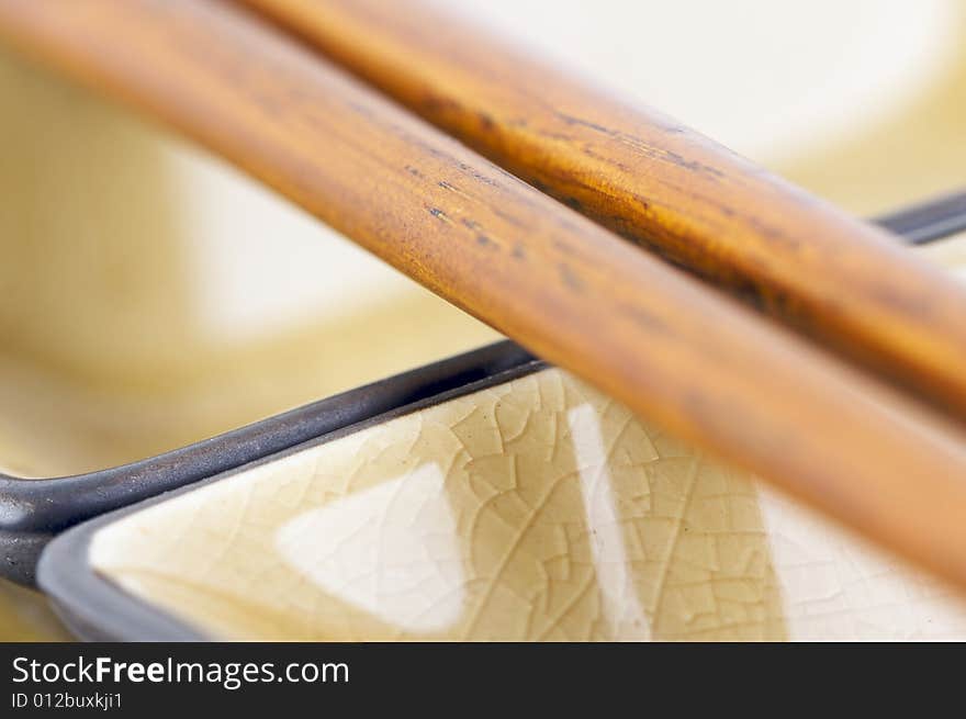 Abstract Chopsticks and Bowls