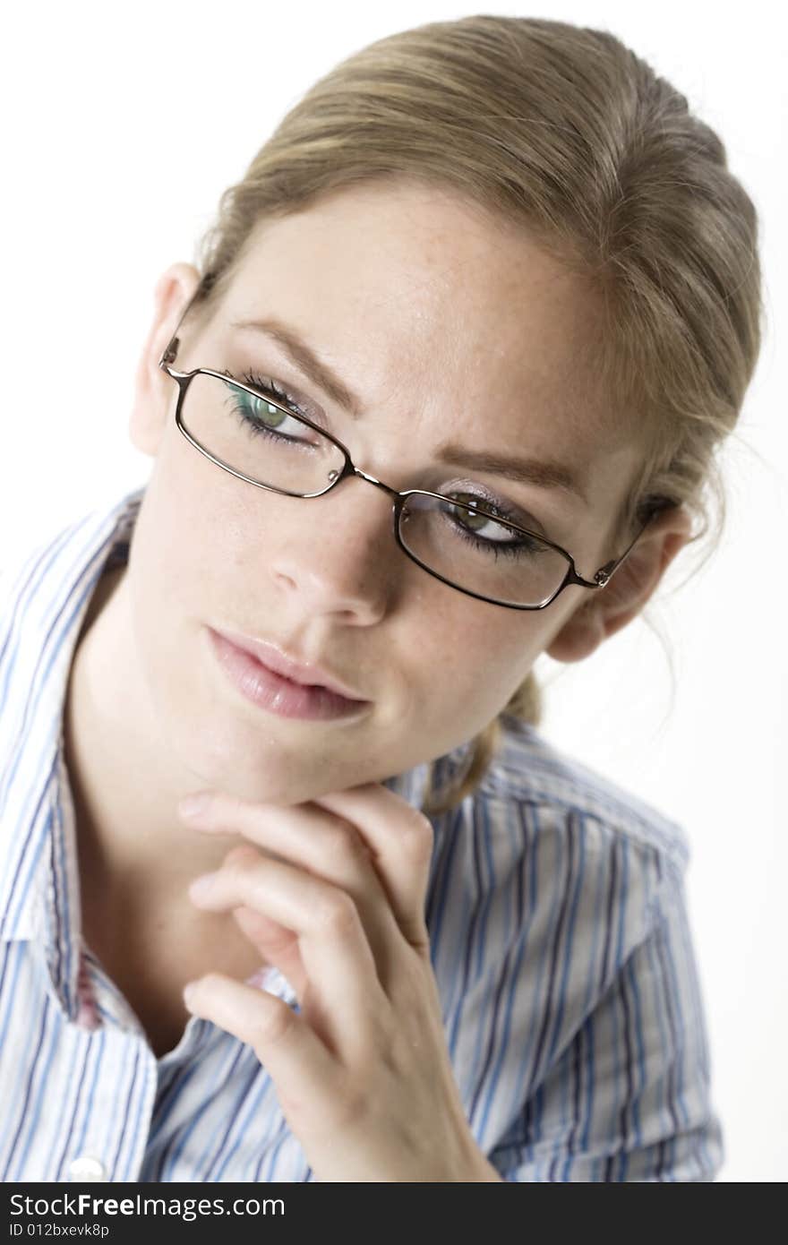 Portrait of a young attractive professional Caucasian female. Portrait of a young attractive professional Caucasian female.