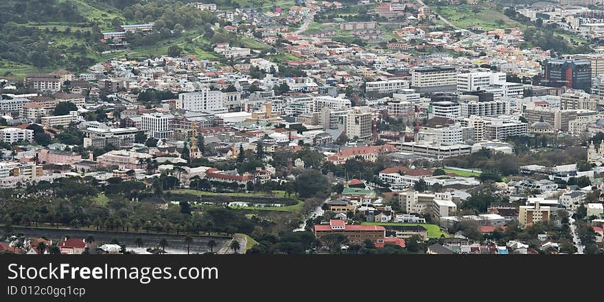 A view of a part of Cape Town.