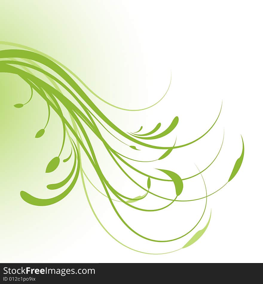 Abstract floral background, vector illustration