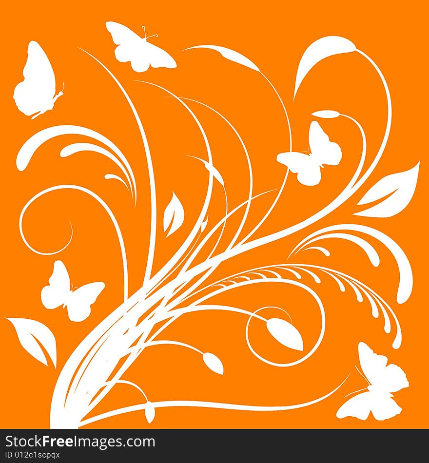 Abstract floral background, vector illustration