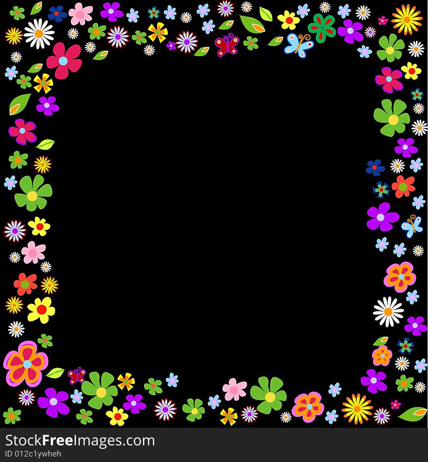 Abstract floral background, vector illustration