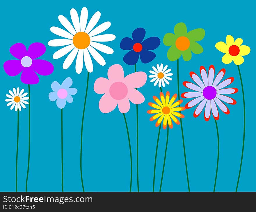 Abstract floral background, vector illustration