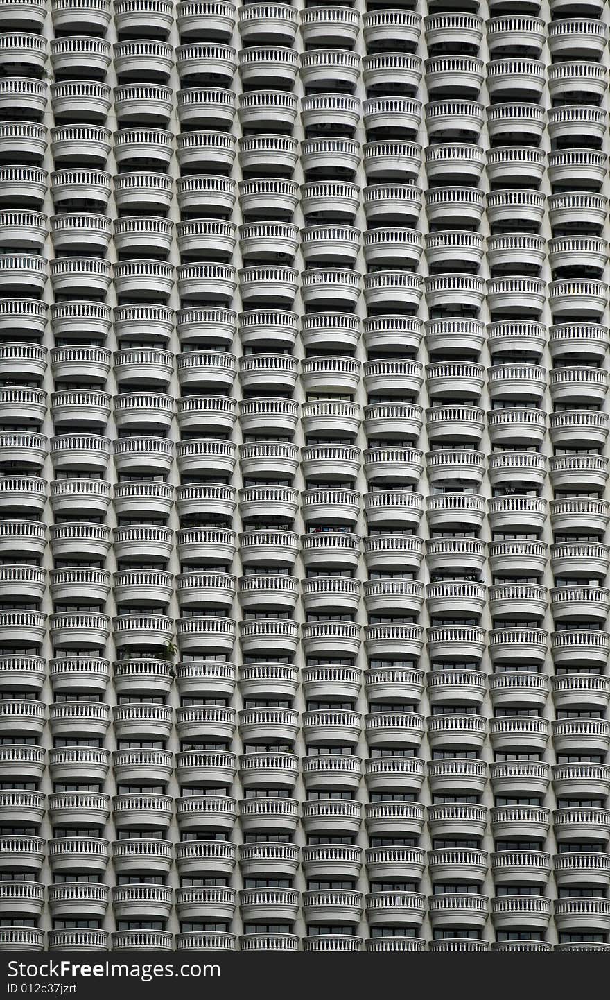 Many balconies in a luxury hotel at Asia