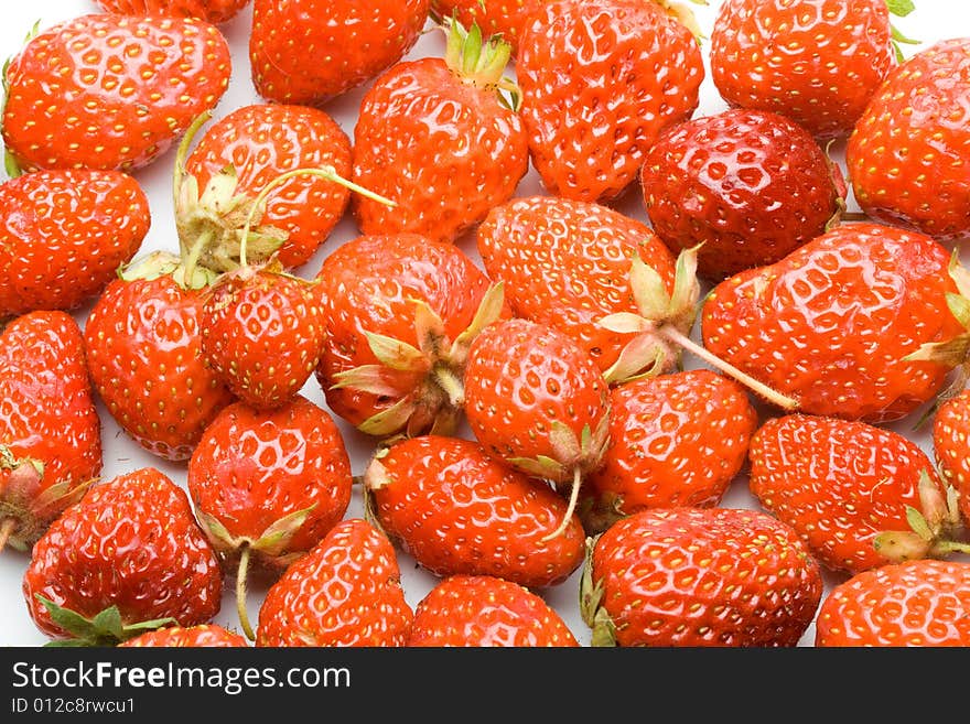 Fresh sweet strawberry on a white background. Fresh sweet strawberry on a white background