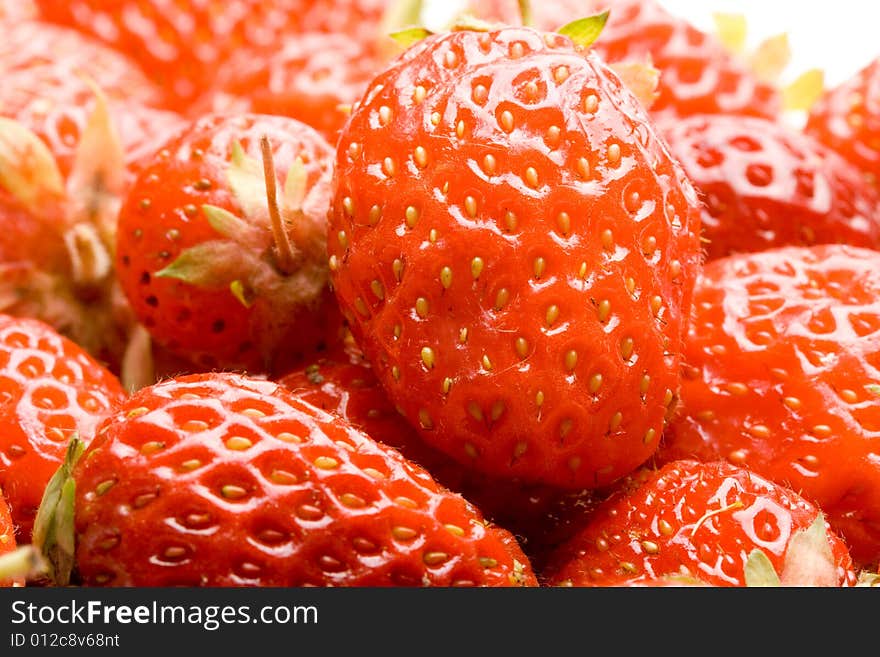 Fresh sweet strawberry on a white background. Fresh sweet strawberry on a white background