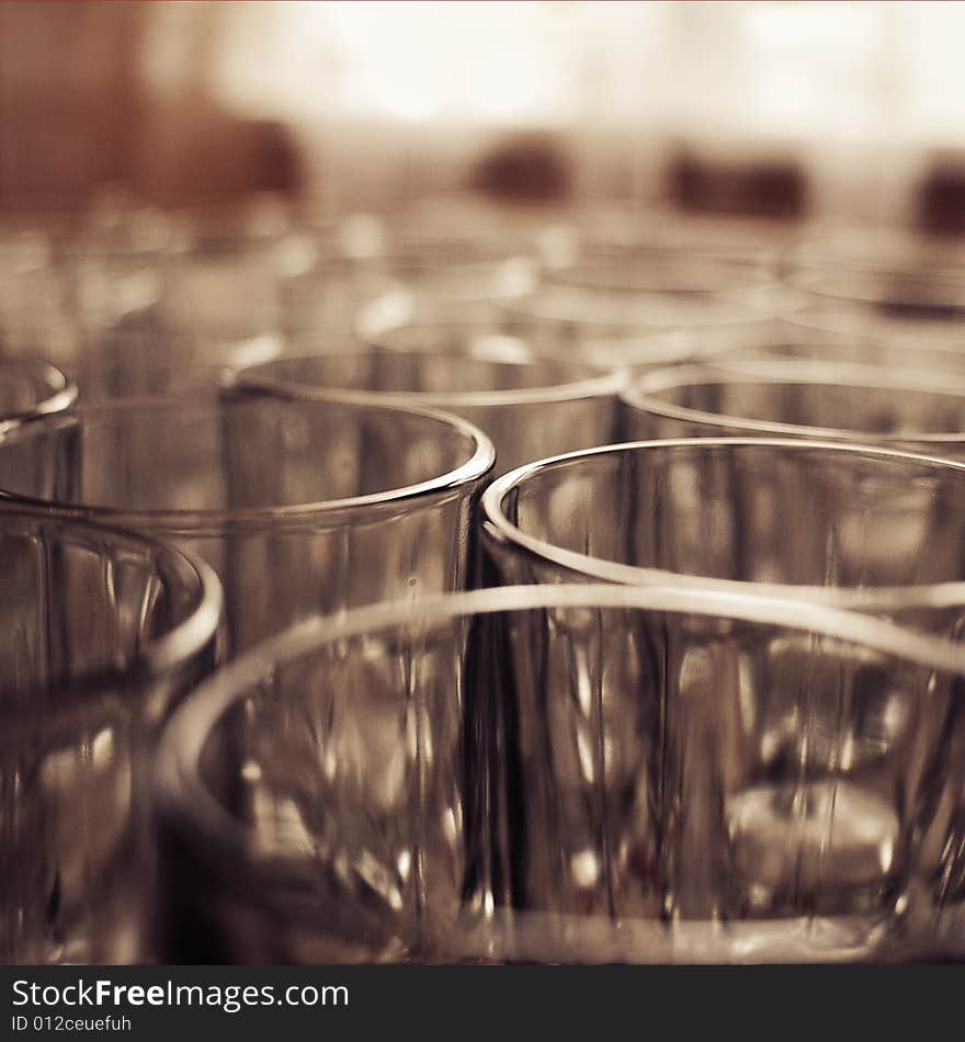 Infinite quantity of thick glass tumblers. Infinite quantity of thick glass tumblers