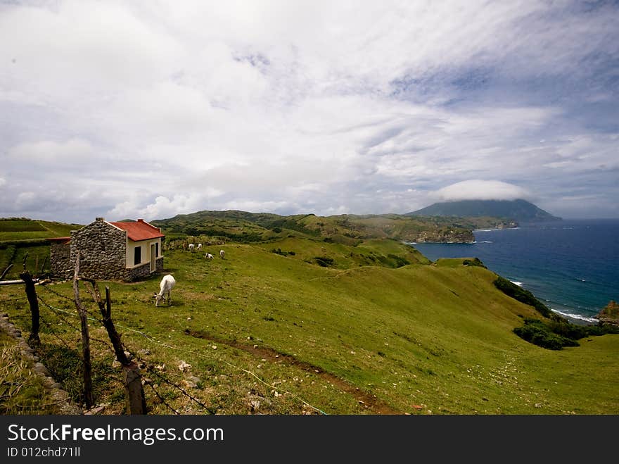 Northernmost islands in the Philippine, in this view you can see South China Sea. Northernmost islands in the Philippine, in this view you can see South China Sea