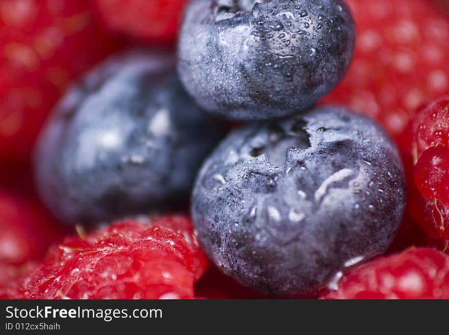 Blueberries and Raspberries