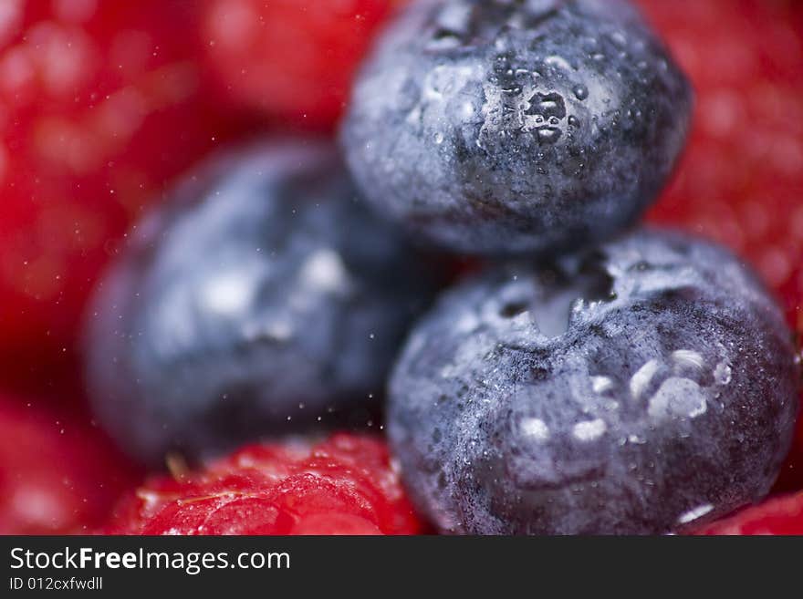 Blueberries and Raspberries