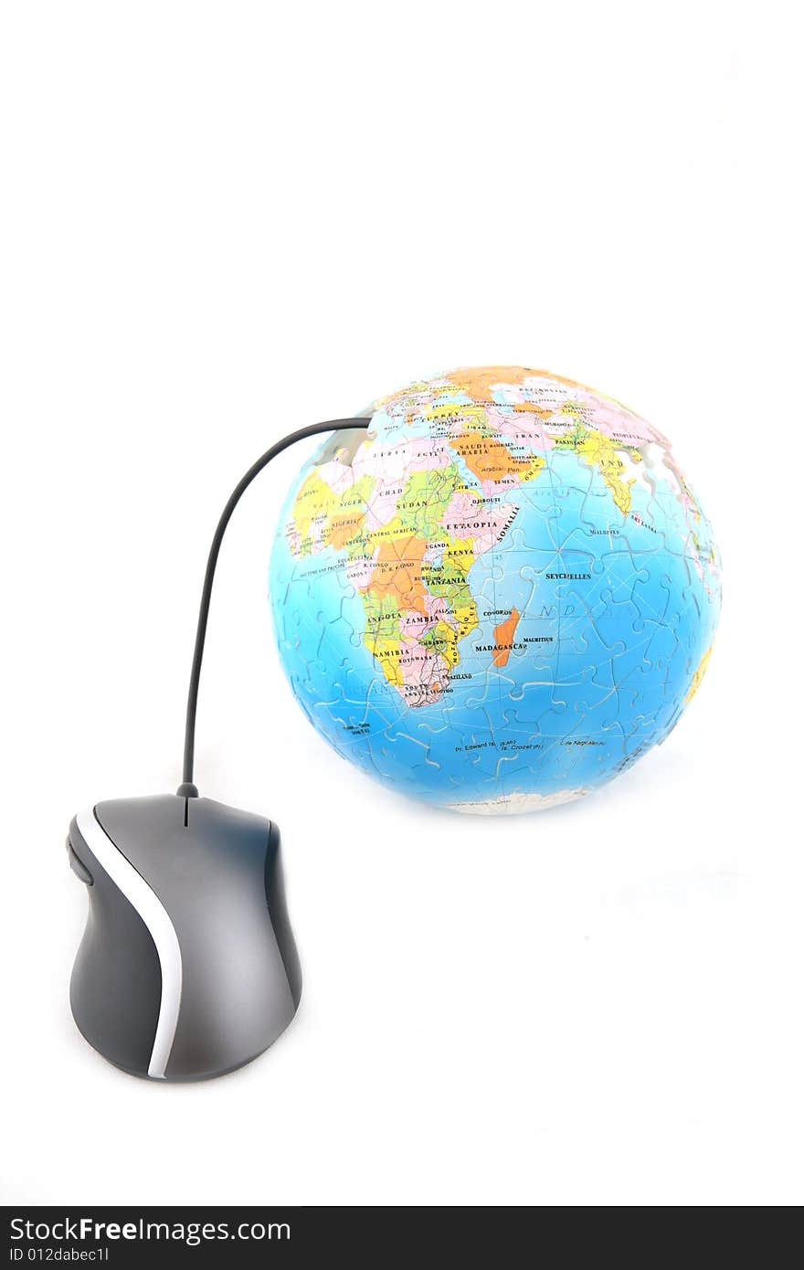 Globe And Computer Mouse