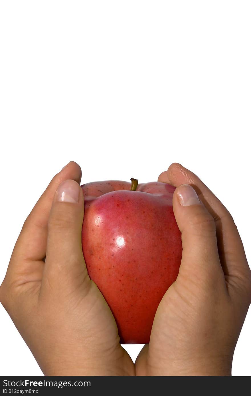 Hands Holding Apple