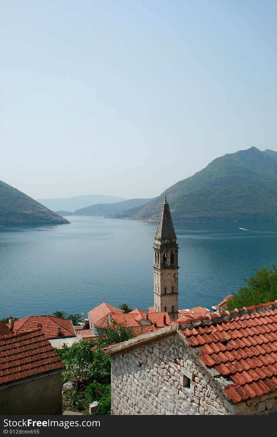 Old town at coast of Montenegro