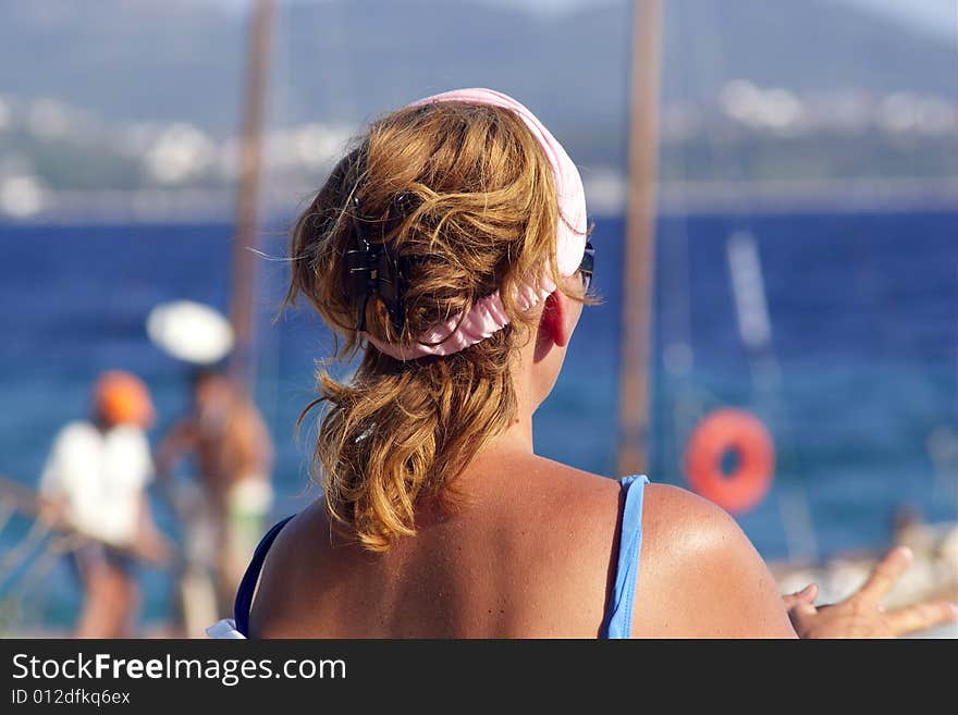 Woman on the beach