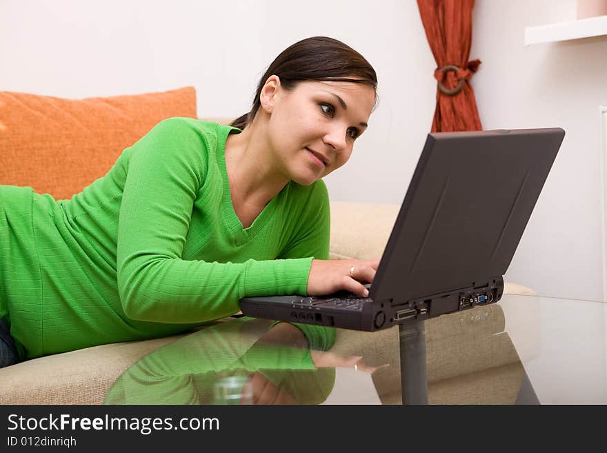 Woman With Laptop