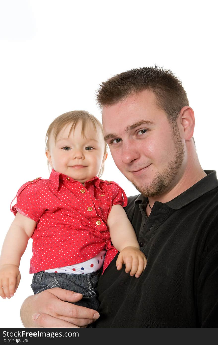 Happy family on white background. Happy family on white background