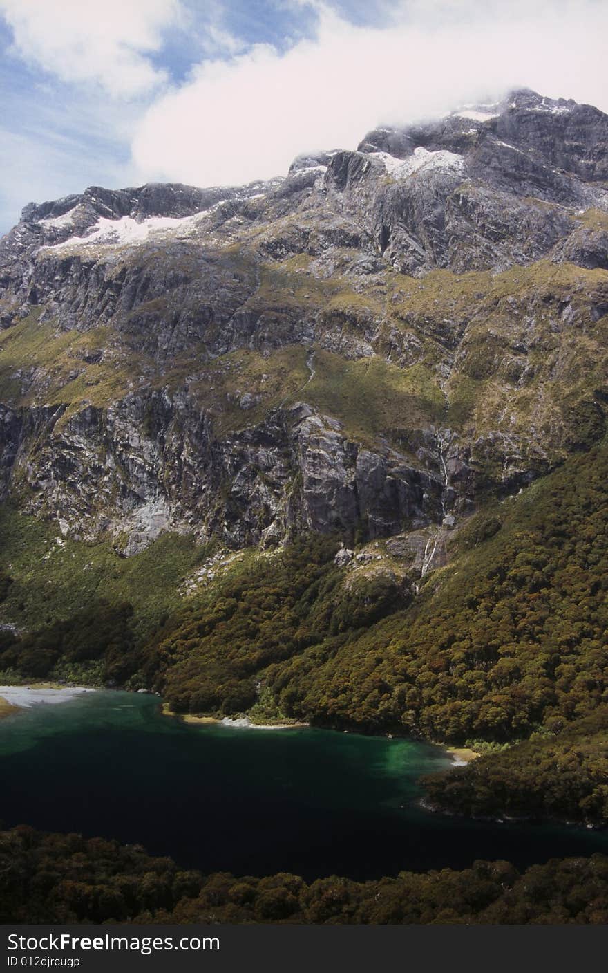 Lake Mackenzie on the Routeburn Track, South Island, New Zealand.